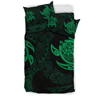 Hawaiian Turtle Polynesian Bedding Set Green - Polynesian Pride