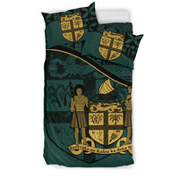 Polynesian Duvet Cover Set - Fiji Bedding Set Dark Green - Polynesian Pride