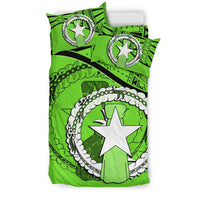 Northern Mariana Islands Duvet Cover Set - Northern Mariana Islands Flag Green - Polynesian Pride