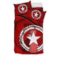 Northern Mariana Islands Duvet Cover Set - Northern Mariana Islands Flag Red - Polynesian Pride