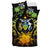 Solomon Island Duvet Cover Set - Solomon Island Coat Of Arms & Reggae Hibiscus - Polynesian Pride