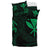 Hawaiian Map Kanaka Maoli Turtle Polynesian Bedding Set Green - Polynesian Pride