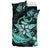 Hawaiian Anchor Plumeria Hamerhead Shark Polynesian Bedding Set - Turquoise - Polynesian Pride