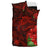 Hawaiian Hibiscus Whale Turtle Dance Polynesian Bedding Set - Red - Polynesian Pride