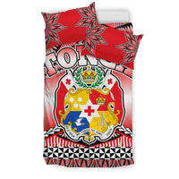Polynesian Bedding Set - Tonga Coat Of Arms Pattern Duvet Cover Set - Polynesian Pride