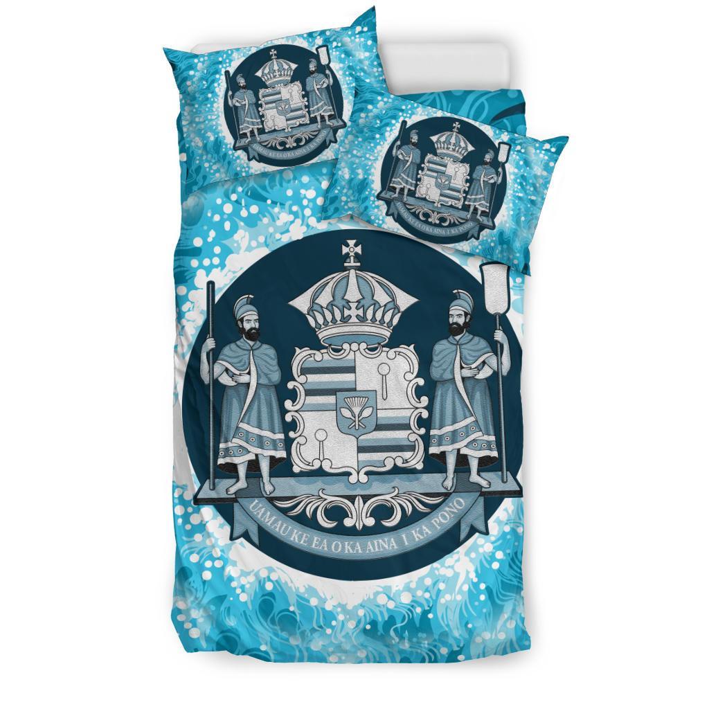 Hawaiian Coat Of Arms Polynesian Bedding Set - Polynesian Pride