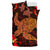 Hawaiian Hibiscus Plumeria Red Big Turtle Polynesian Bedding Set - Polynesian Pride