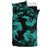 Hawaiian Hammerhead Shark Hibiscus Turquoise Polynesian Bedding Set - Polynesian Pride