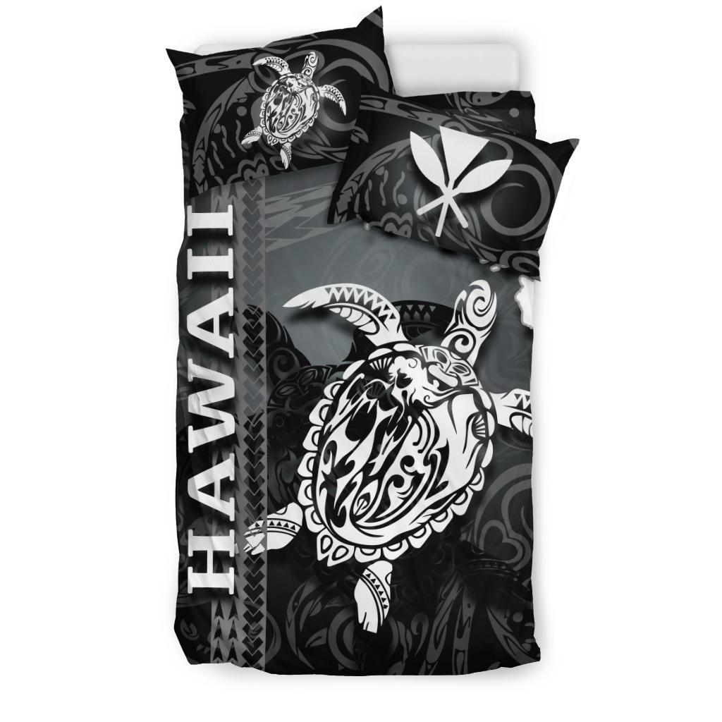 Polynesian Hawaii Duvet Cover Set - Turtle Hawaiian Black - Polynesian Pride