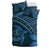 Hawaiian Turtle Plumeria Polynesian Bedding Set Neo Blue - Polynesian Pride