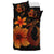 Hawaiian Fish Hook Hibiscus Plumeria Polynesian Bedding Set - Orange - Polynesian Pride