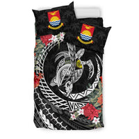 Polynesian Duvet Cover Set - Kiribati Bedding Set Polynesia Map Turtle Hibiscus - Polynesian Pride