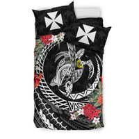 Polynesian Duvet Cover Set - Wallis and Futuna Bedding Set Polynesia Map Turtle Hibiscus - Polynesian Pride