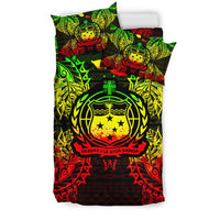 Polynesian Bedding Set - Samoa Duvet Cover Set Map Reggae - Polynesian Pride