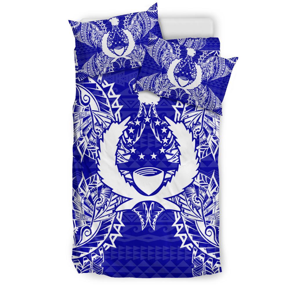 Polynesian Bedding Set - Pohnpei Duvet Cover Set Map Blue - Polynesian Pride