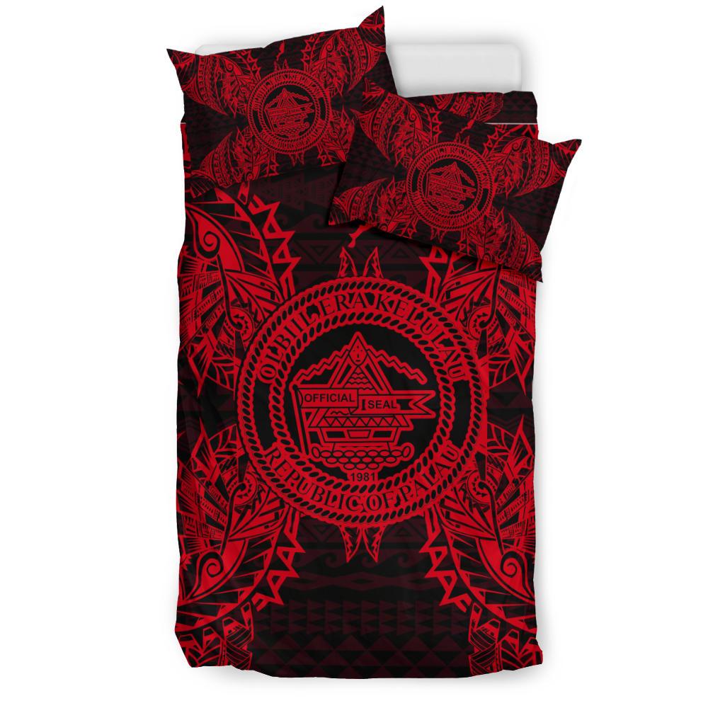 Polynesian Bedding Set - Palau Duvet Cover Set Map Red - Polynesian Pride