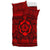 Hawaiian Turtle Polyensian Tribal Bedding Set Red - Polynesian Pride