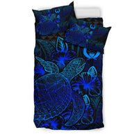 Polynesian Bedding Set - Pohnpei Duvet Cover Set Blue Color - Polynesian Pride