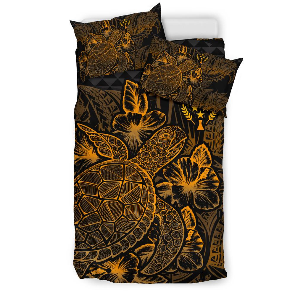 Polynesian Bedding Set - Kosrae Duvet Cover Set Gold Color - Polynesian Pride