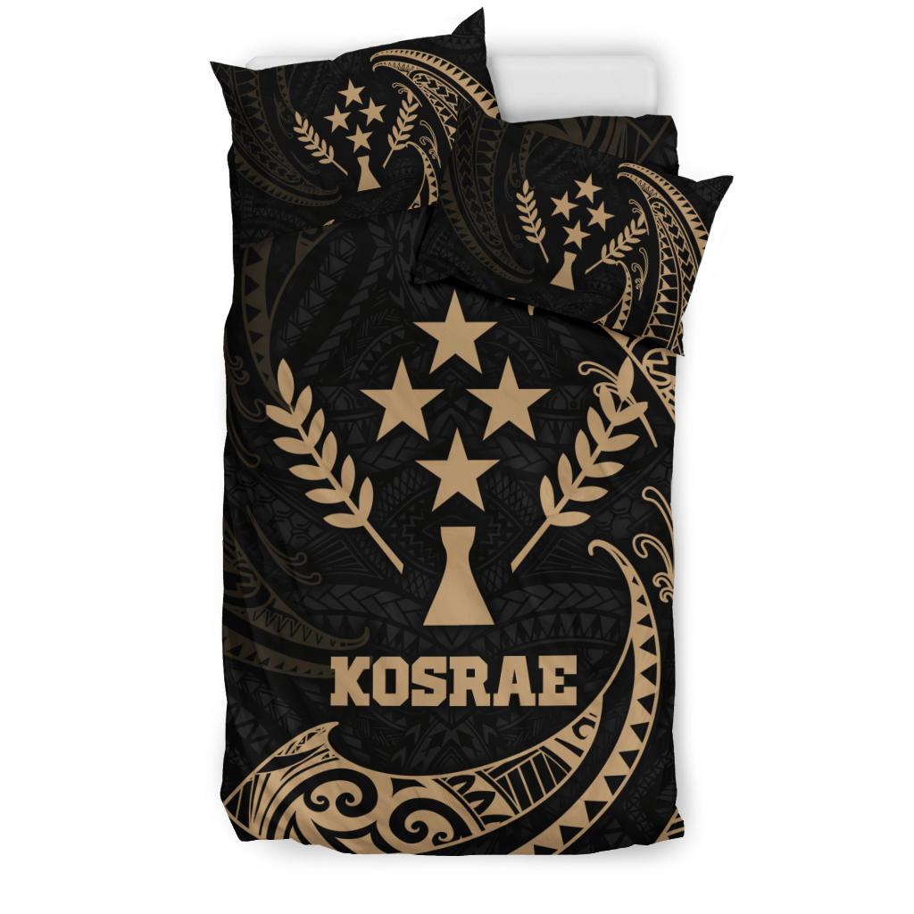 Kosrae Micronesia Bedding Set - Gold Tribal Wave - Polynesian Pride