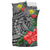 Kanaka Maoli (Hawaiian) Bedding Set - Polynesian Turtle Hibiscus Gray - Polynesian Pride