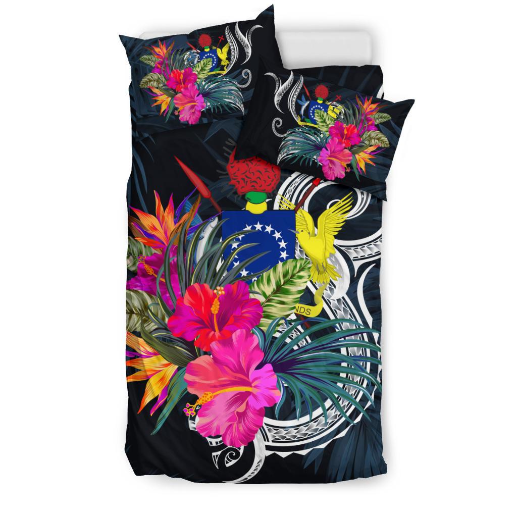 Polynesian Bedding Set - Cook Islands Duvet Cover Set Tropical Flowers - Polynesian Pride