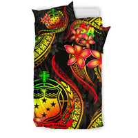 Polynesian Bedding Set - Samoa Duvet Cover Set - Reggae Plumeria - Polynesian Pride