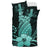 Hawaii Polynesian Pineapple Hibiscus Bedding Set - Zela Style Turquoise - Polynesian Pride