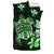 Hawaiian Kanaka Hibiscus Plumeria Mix Polynesian Turtle Bedding Set Green AH - Polynesian Pride