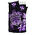 Hawaiian Kanaka Hibiscus Plumeria Mix Polynesian Turtle Bedding Set Violet AH - Polynesian Pride