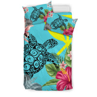 Hawaii Kanaka Turtle Hibiscus Plumeria Tropical Style - Bedding Set AH - Polynesian Pride