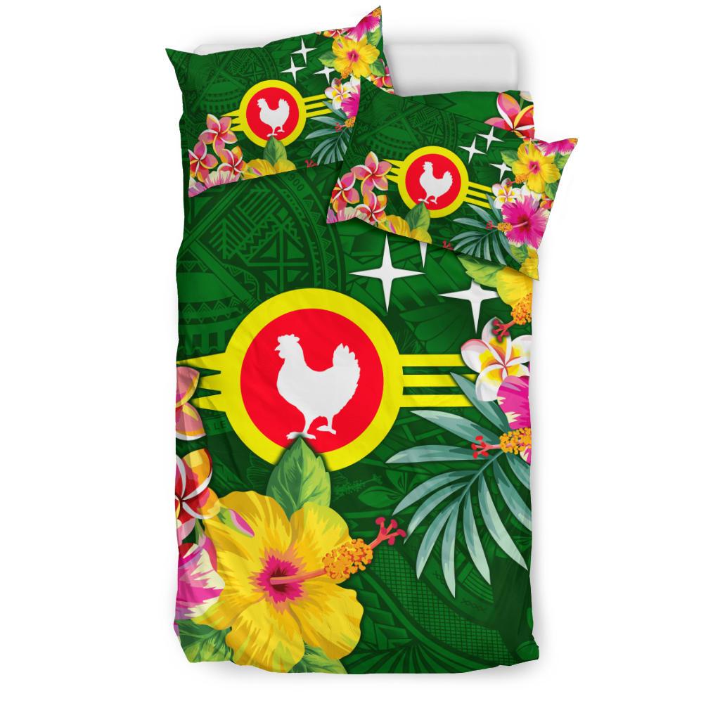 American Samoa Bedding Set - Manu'atele Hibiscus Flag - Polynesian Pride