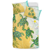 Hawaii Bedding Set - Hawaii Turtle Sea Hibiscus Coconut Tree Bedding Set - Polynesian Pride