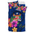 Polynesian Bedding Set - Fiji Duvet Cover Set Floral With Seal Blue - Polynesian Pride