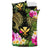 Polynesian Bedding Set - Hawaii Duvet Cover Gold Kanaka Maoli Hibiscus Plumeria Coconut - Polynesian Pride