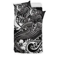 Pohnpei Bedding Set - White Shark Polynesian Tattoo - Polynesian Pride