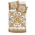 Hawaii Bedding Set Royal Pattern - Gold And White - Polynesian Pride