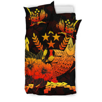 Kosrae Micronesia Bedding Set - Swordfish With Hibiscus - Polynesian Pride