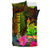 New Caledonia Polynesian Personalised Bedding Set - Hibiscus and Banana Leaves - Polynesian Pride