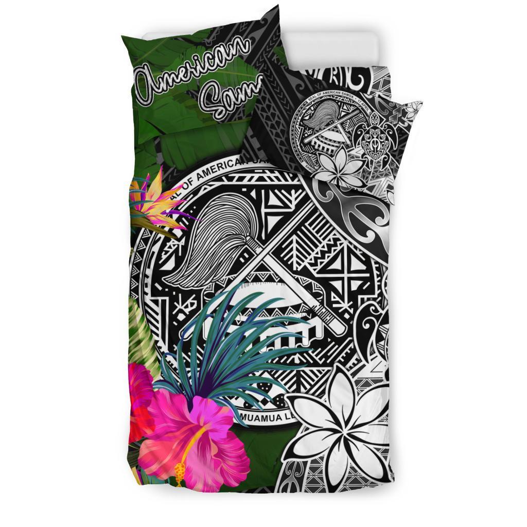 American Somoa Bedding Set - Turtle Plumeria Banana Leaf - Polynesian Pride