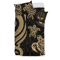 Marshall Islands Bedding Set - Tentacle Turtle Gold - Polynesian Pride