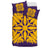 Hawaiian Bedding Set Royal Pattern - Purple And Gold - A3 Style - Polynesian Pride