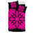 Hawaiian Bedding Set Royal Pattern - Black And Pink - A3 Style - Polynesian Pride