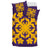 Hawaiian Bedding Set Royal Pattern - Black And Gold - C2 Style - Polynesian Pride