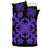 Hawaiian Bedding Set Royal Pattern - Black And Purple - C2 Style - Polynesian Pride