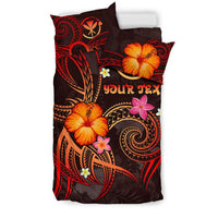 Polynesian Hawaii Personalised Bedding Set - Legend of Kanaka Maoli (Red) - Polynesian Pride