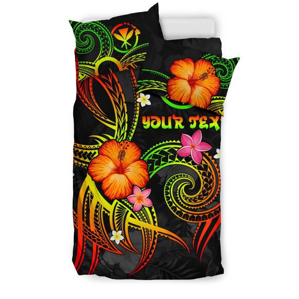 Polynesian Hawaii Personalised Bedding Set - Legend of Kanaka Maoli (Reggae) - Polynesian Pride