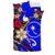 Chuuk Bedding Set - Tribal Flower With Special Turtles Blue Color - Polynesian Pride