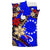 Cook Islands Bedding Set - Tribal Flower With Special Turtles Blue Color - Polynesian Pride