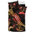 Tokelau Polynesian Bedding Set - Turtle With Blooming Hibiscus Gold - Polynesian Pride